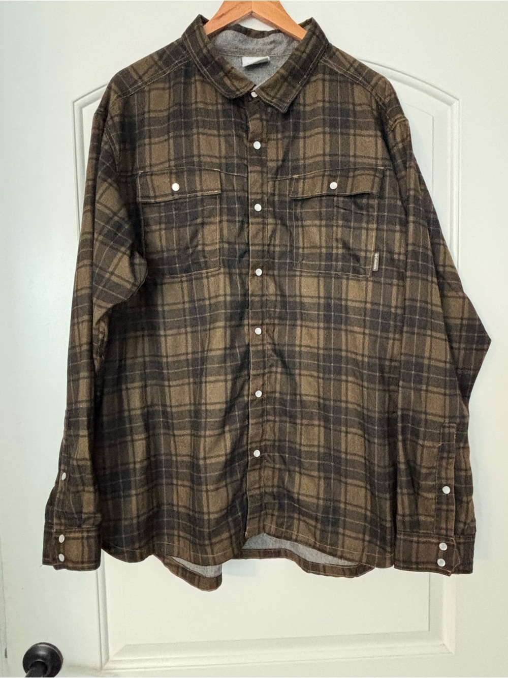 Columbia Sportswear Men's XXL Western Pearl Snap Flannel Shirt Plaid